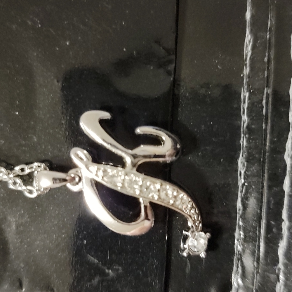 Cursive K necklace